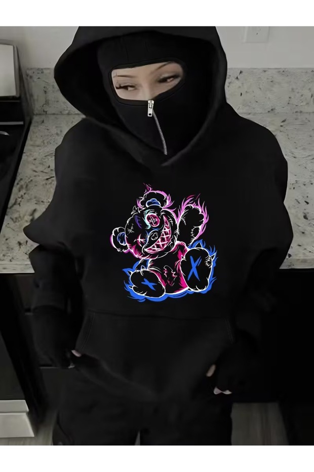 Snow Masked Ninja Hoodie – Unisex Hooded Warm and Comfortable Sweatshirt