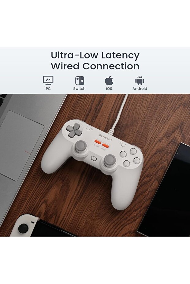 Tegenaria T3 Lite Kablolu Controller Beyaz Switch, Windows PC, Steam , Android ,Ios - 3