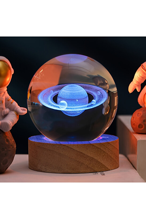 Color Changing Saturn Planet Glass Globe