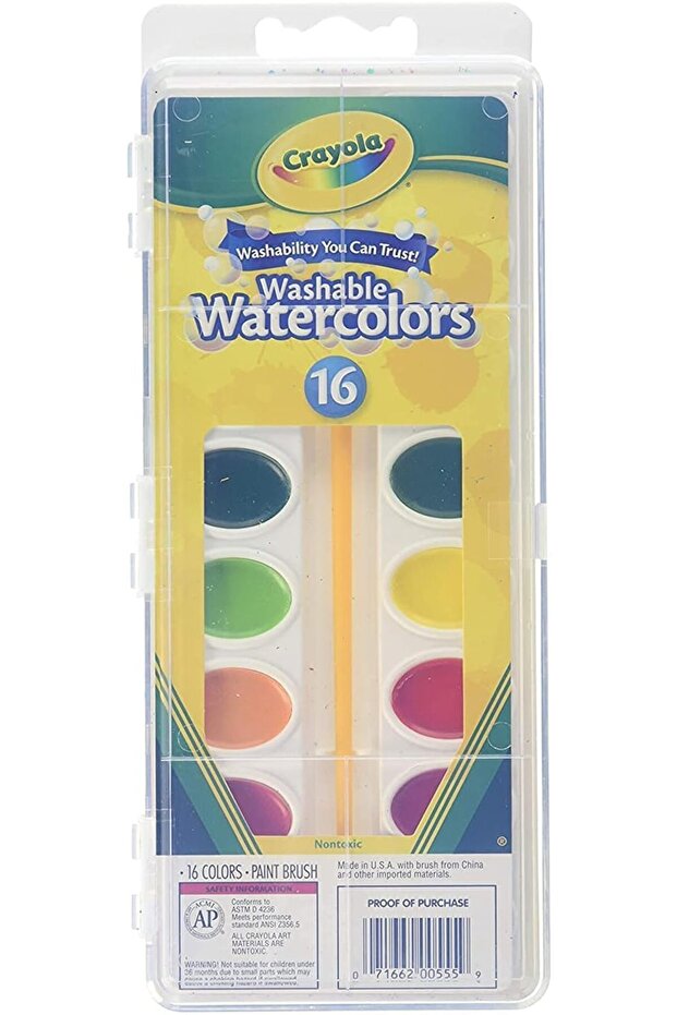 Washable Watercolors, 16 Count