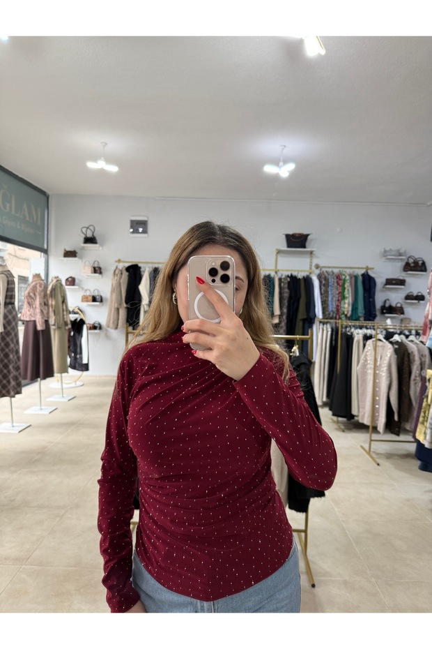 Taş detaylı bluz - 2