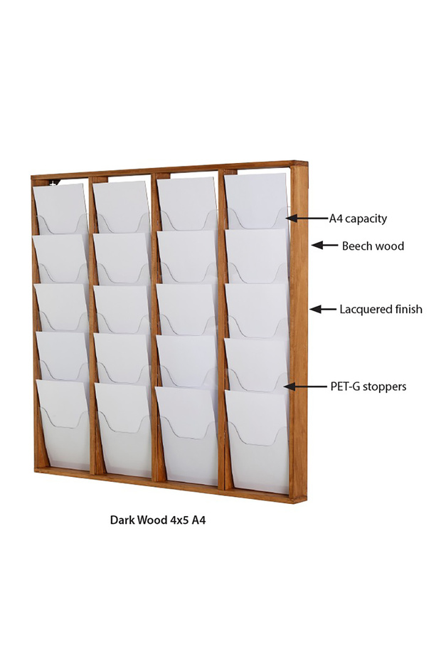 Duvar Tipi Ahşap Dergilik - Broşürlük - 1