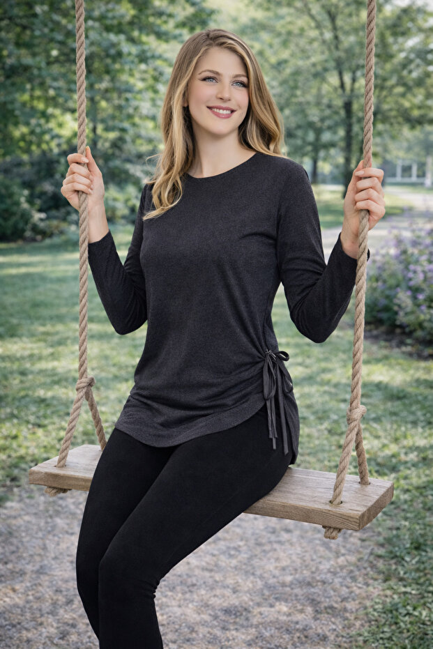 طقم جوارب طويلة بلون أنثراسايت - 5