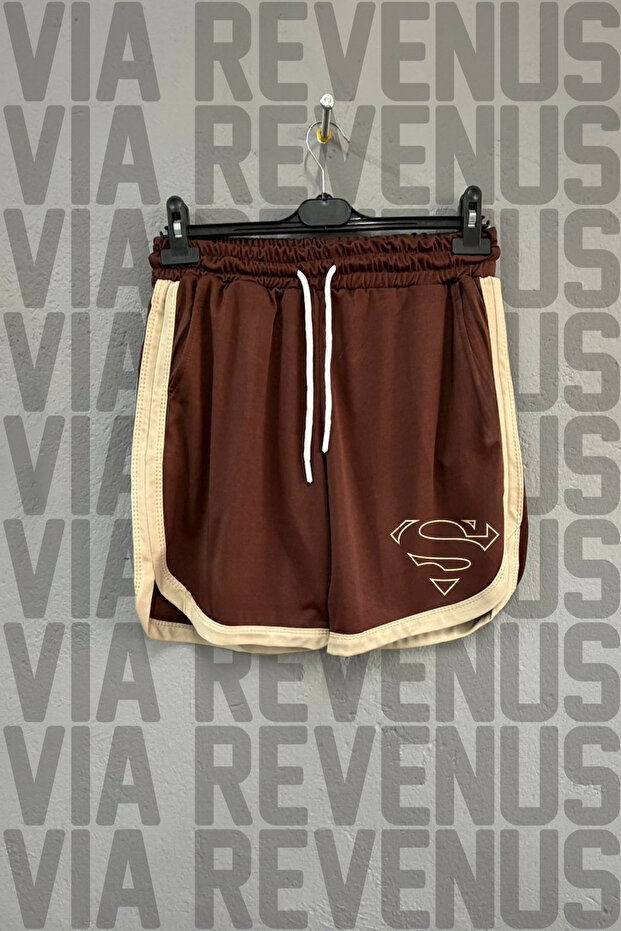 Printed Unisex Retro Varsity Sports Training Shorts