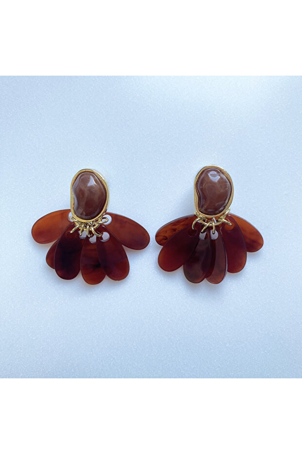 Agate Stone Look Dangle Multi Drop Earrings - 2