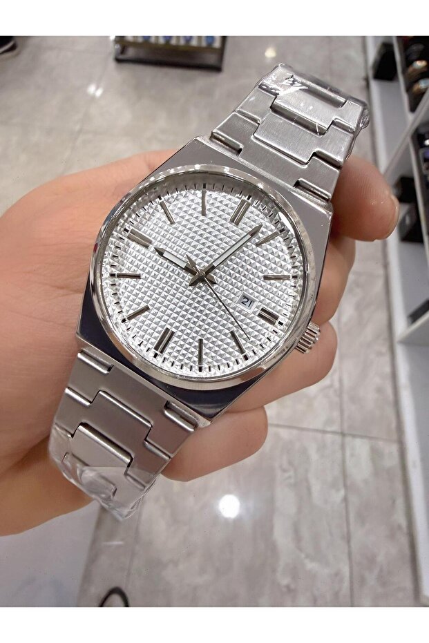 Çelik Kordon Takvimli Erkek Kol Saati - 3