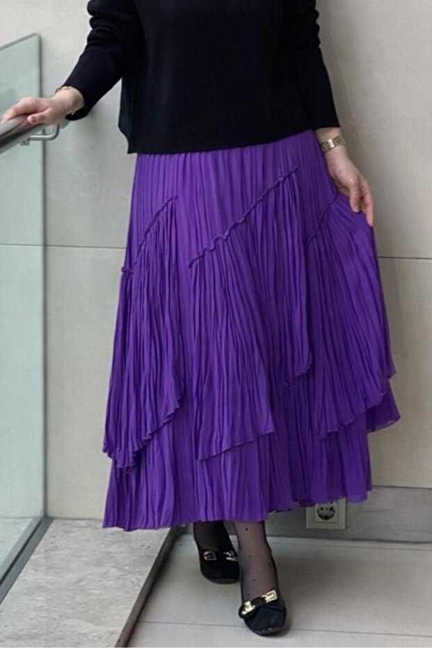 5475 Viola Piecewise Pleated Skirt