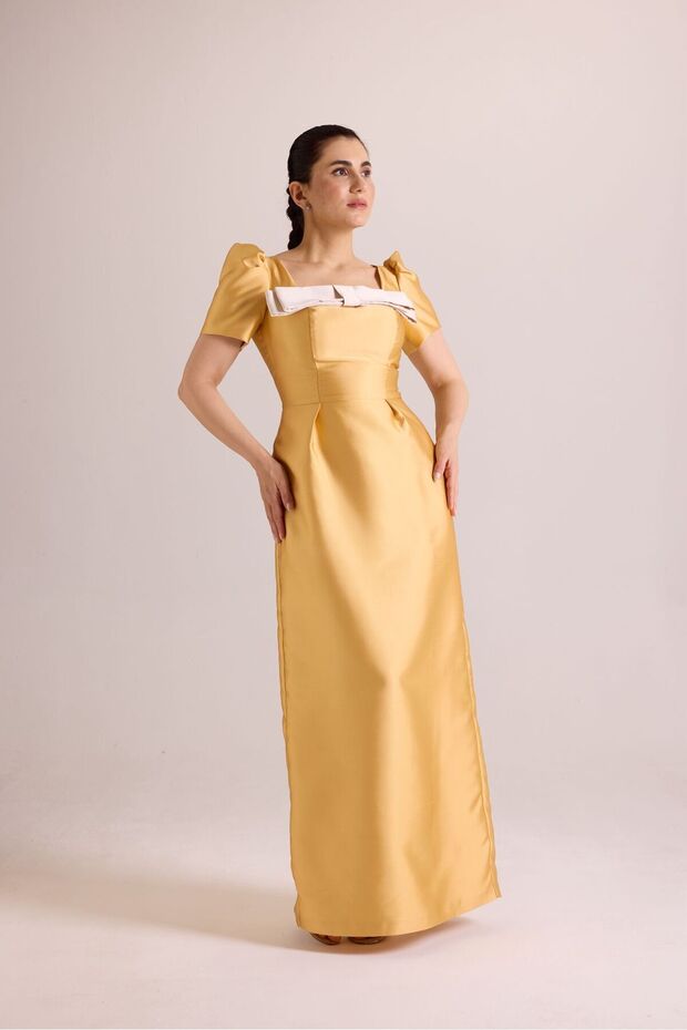 Tafta Elbise Sarı - 2