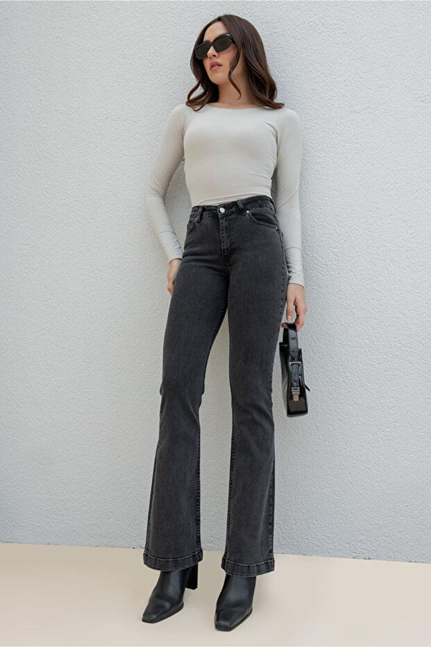 İspanyol Paça Jeans - 1