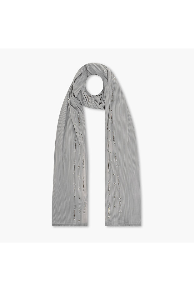 Embellished Jersey Stretch Scarf