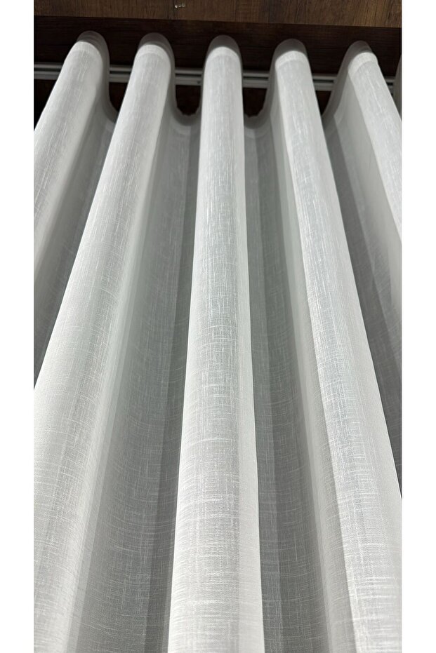 Elegant Linen Textured Tulle Curtain
