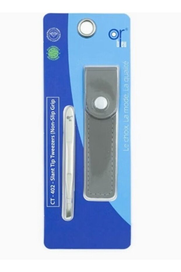 Slant Tip Tweezers (Non-Slip Grip)