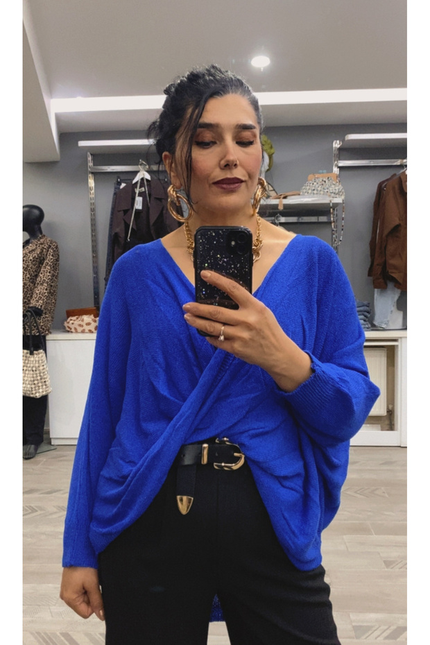 çapraz salaş bohem bluz - 4