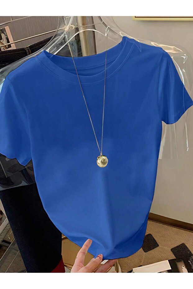 Bisiklet Yaka Basic Tişört - 1