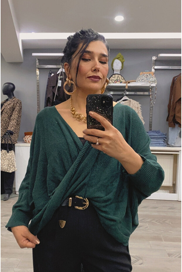 çapraz salaş bohem bluz - 1