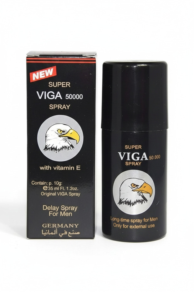 Super Viga 50000 Delay Spray for Men with Vitamin E Strong Performance Long-Lasting Intimacy Health