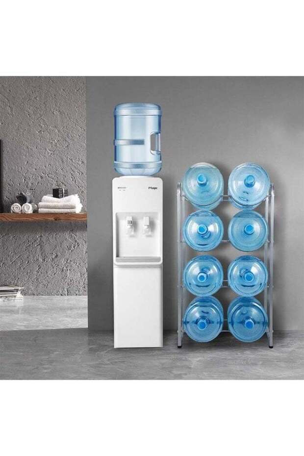 Heavy-Duty 4-Tier Water Bottle Storage Rack for 8 Bottles