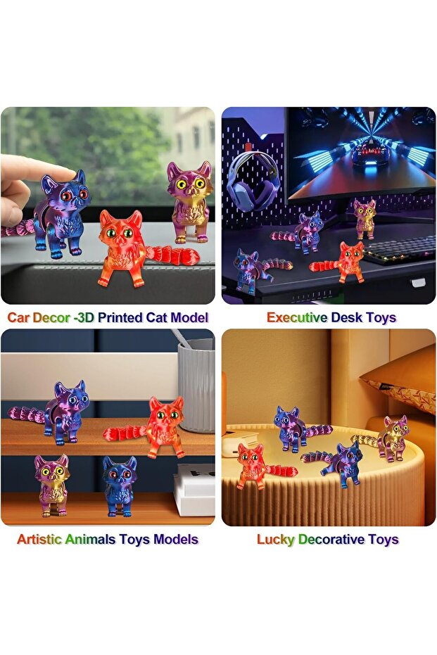 لعبة قطط مطبوع ثلاثية الأبعاد - 4