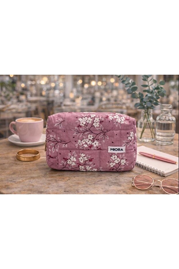 Plum Flower Patterned Makeup Bag-Organizer&Travel Bag