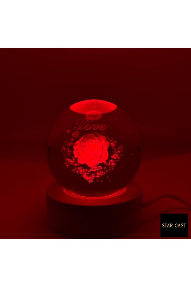 3D Lighted Glass Globe – Color Changing Led Night Light