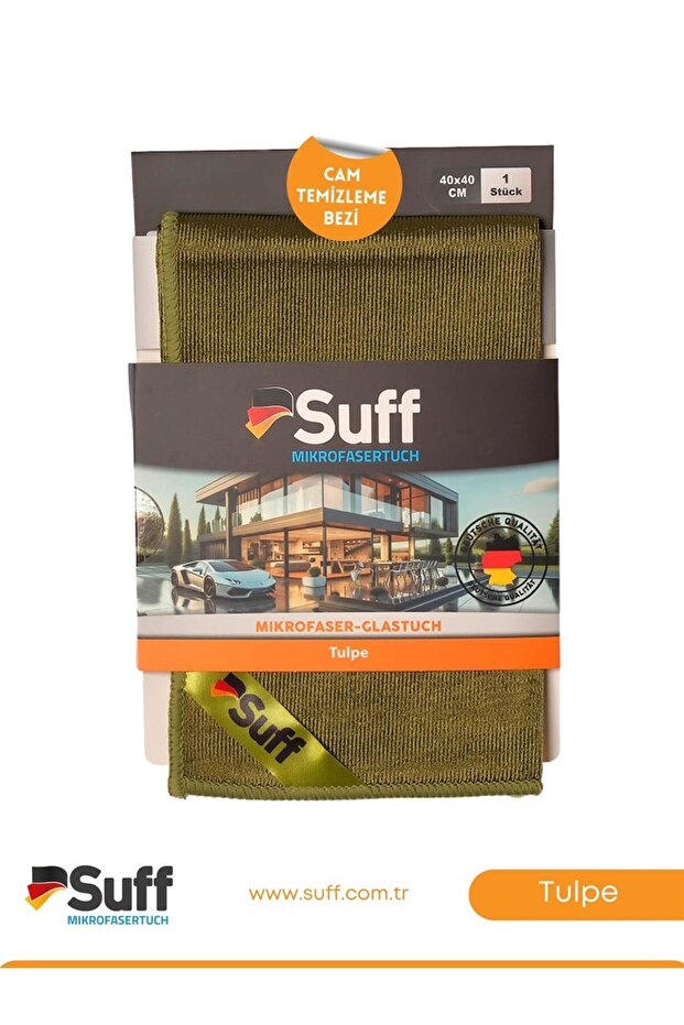 Tulpe Glass Microfiber Cloth Does Not Leave Traces Car Glass Cleaning Cloth 40X40 cm Gray