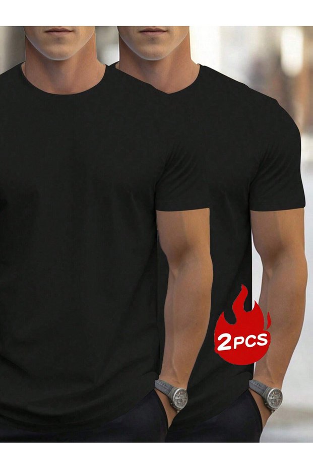 Advantageous Pack of 2 Crew Neck T-Shirts