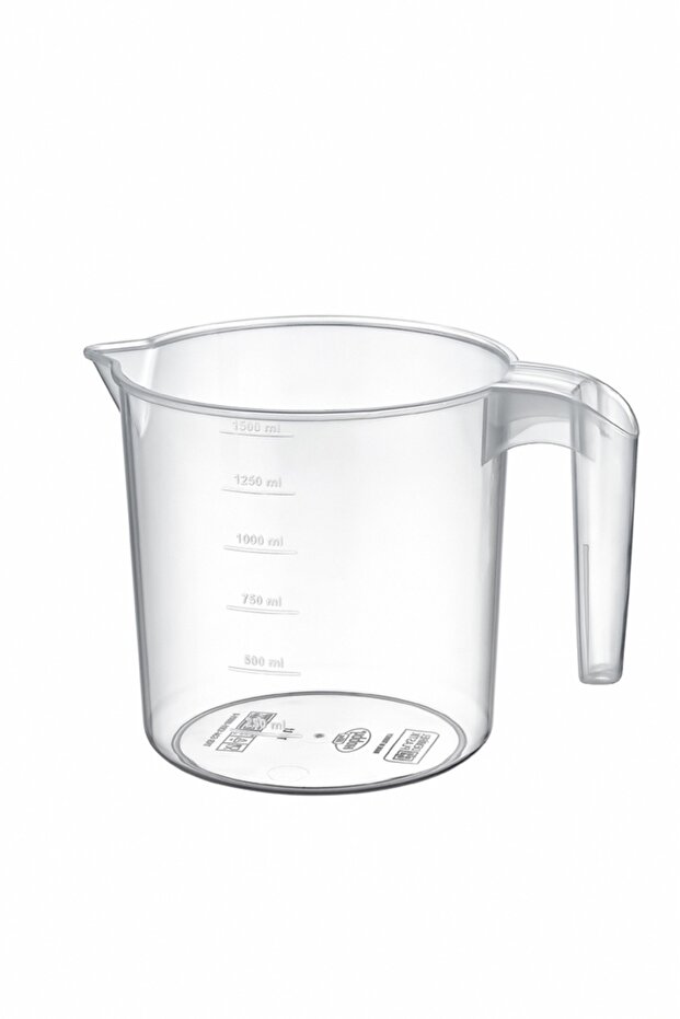 1.5 Liter Capacity Transparent Cup – Plastic Water and Liquid Scale for Measurement (14X13 cm)
