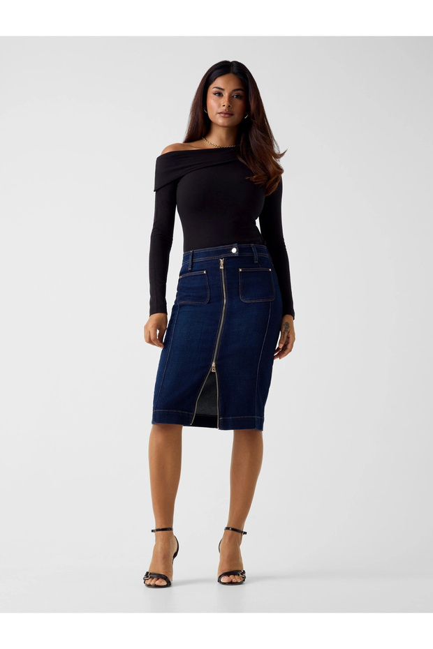 Rosita Longuette Women's Navy Blue Skirt W6Rd0Ud6881-Bljo