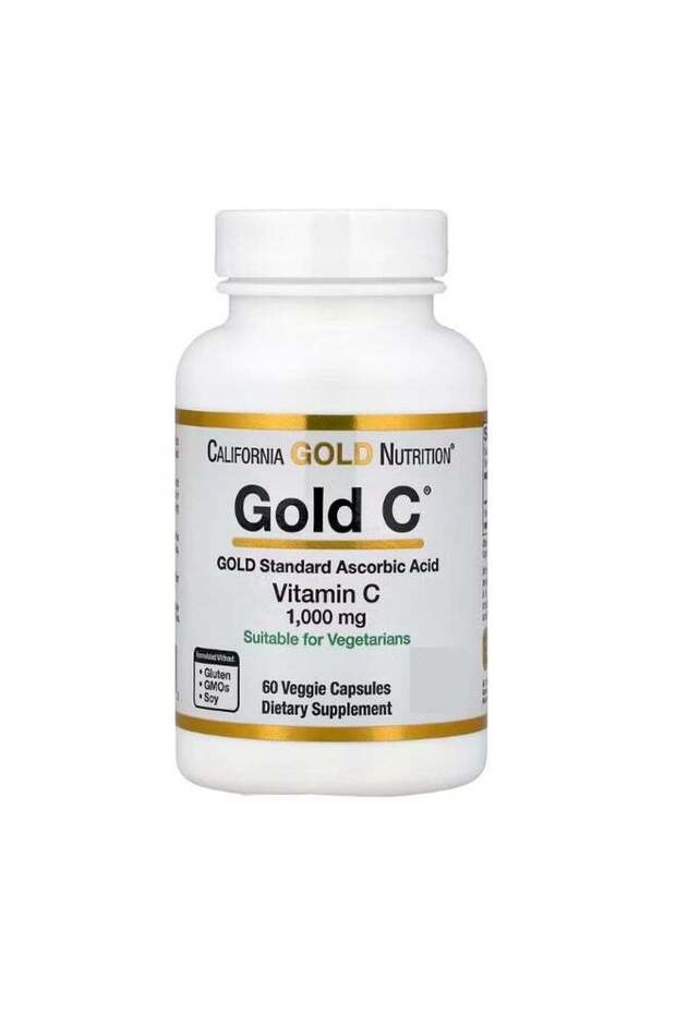 Gold C® Vitamin C – 1,000 mg | 60 Veggie Capsules | USP Grade Dietary S