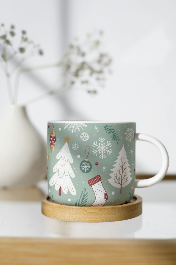 Winter-Themed Porcelain Print Mug