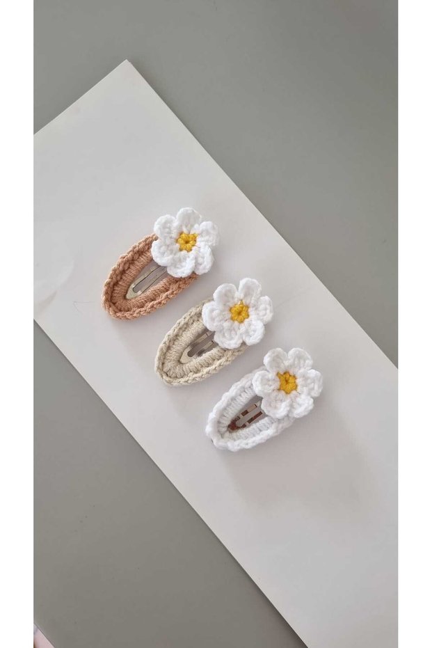 3 Pieces of Soft Colored Baby Girl Hair Clips Snap Clip Set of 3 Baby Clips - Girls' Hair Clips
