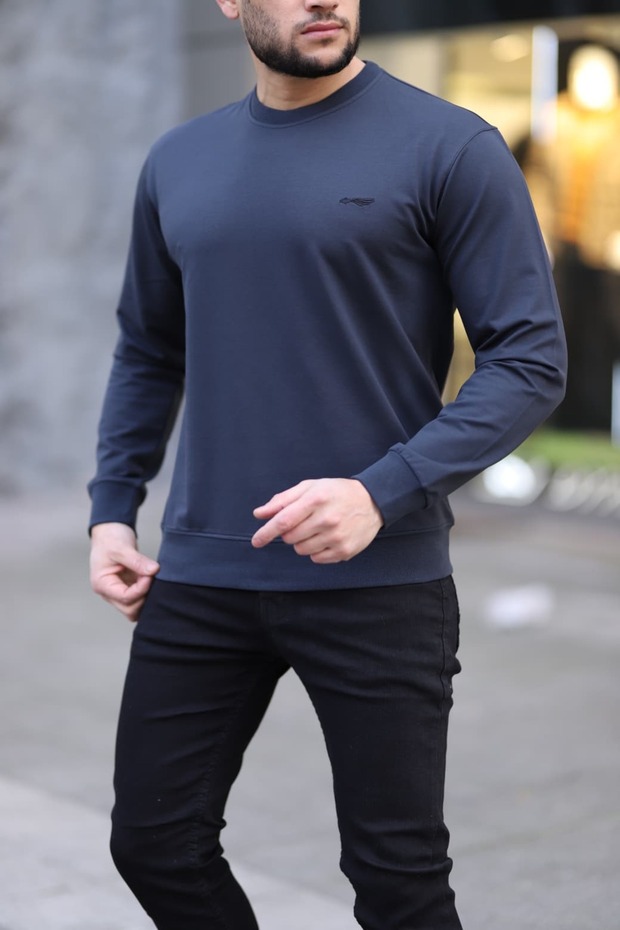 طاقم الرقبة الأساسية البلوز الرجال - 1