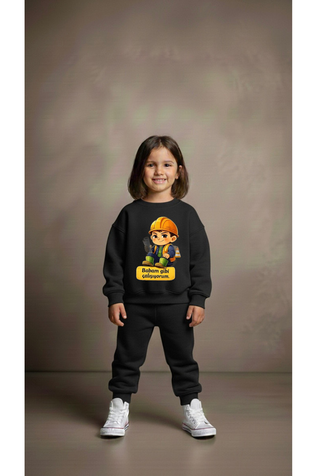 Team Sweatshirt Like My Dad Ba Printed Iz Boys Crew Neck3 4-5-6-7-8-9-10-11-12Years