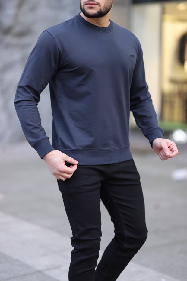 طاقم الرقبة الأساسية البلوز الرجال - 2