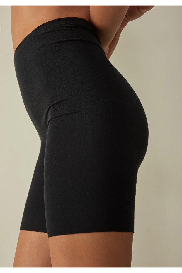 Siyah Lazer Kesim Boxer/Şort - 2