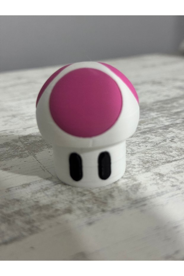 3D Fidget Clicker Mushroom House Model Keychain