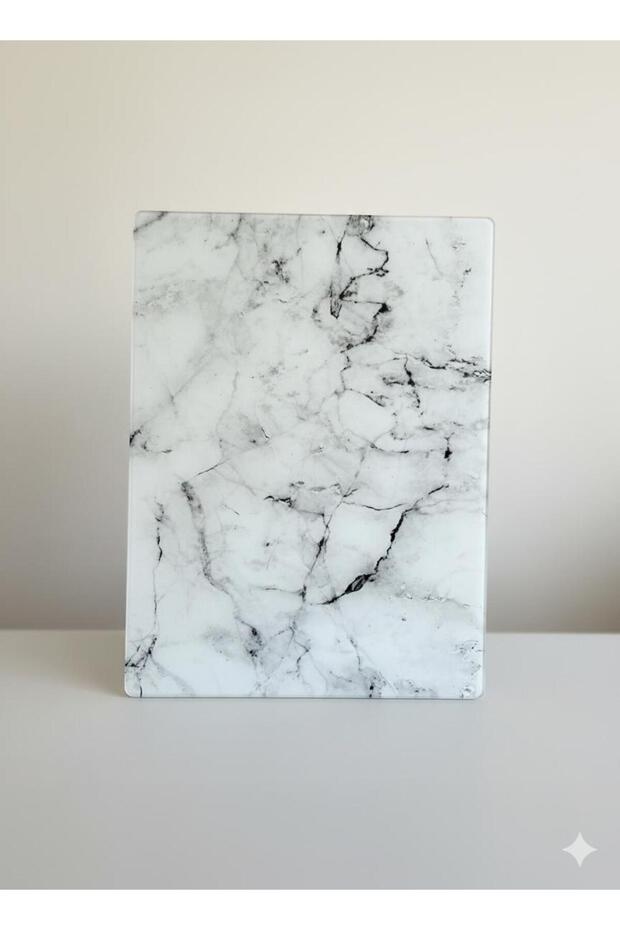 لوح تقطيع زجاجي بنمط رخامي - 2