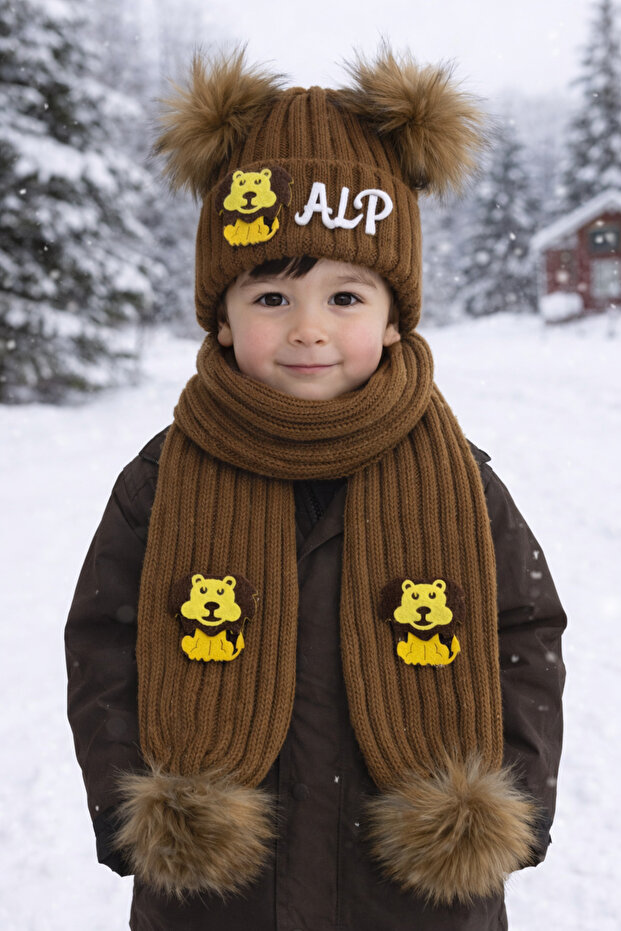 TABA İSİMLİ TRİKO ATKI BERE SET - 1