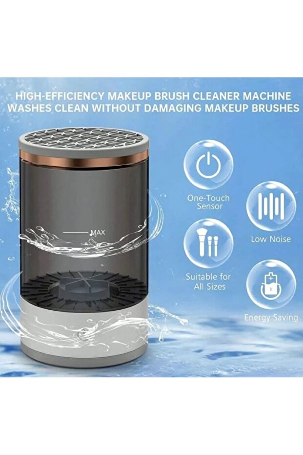 3-in-1 Automatic Makeup Brush Cleaning and Drying Stand – Electric Cleaner Machine with USB Charging