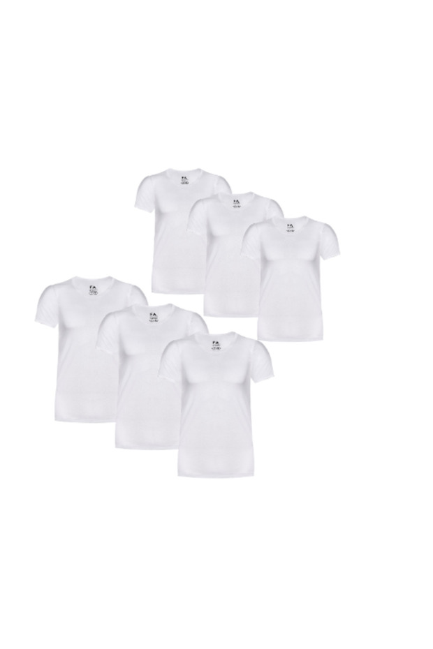 FA Mens Inner T-Shirt White Promo Pack of 6