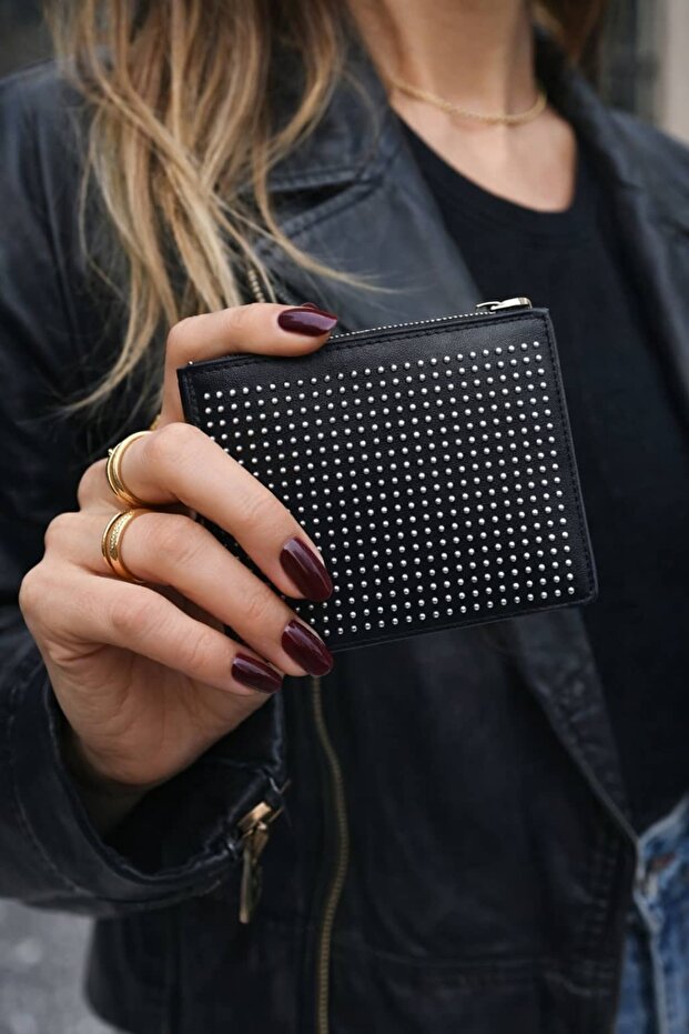 Fermuarlı Taşlı Cüzdan BY6911 - 1