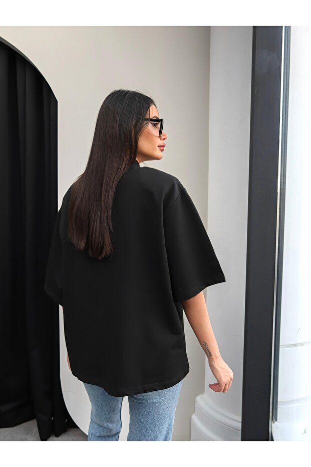 Vatkalı Oversize Tshirt - 5