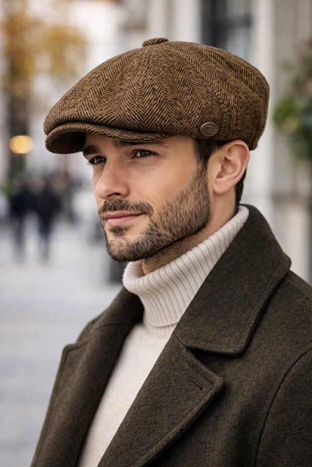قبعة دافيت بيكهام موديل MILK BROWN BEANIE - قبعة بريطانية