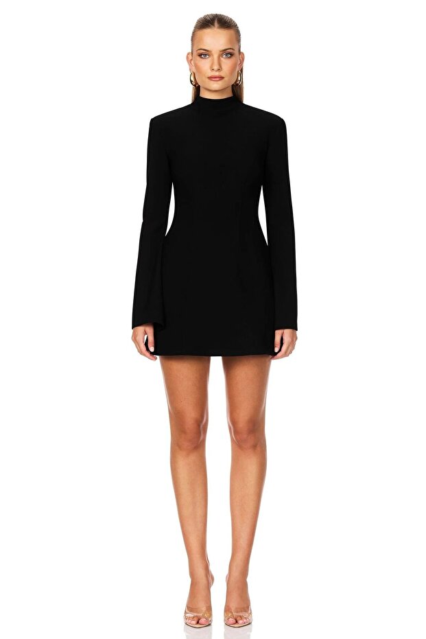 BALIKÇI MİNİ KREP ELBİSE - 1