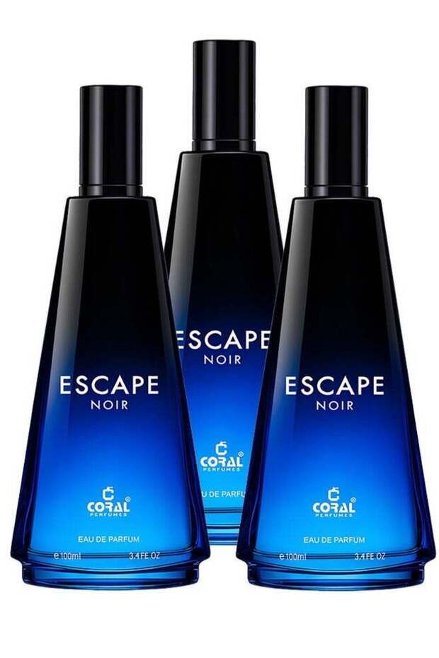 Escape Noir Parfum For Men - Pack of 3 x 100ml