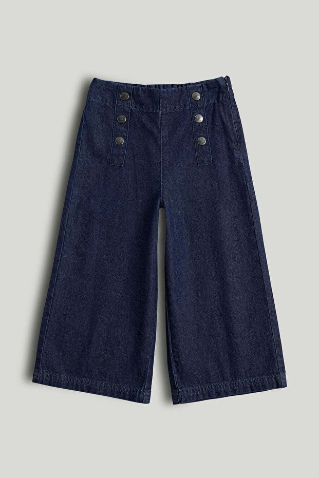 Wide-Leg Denim Jeans