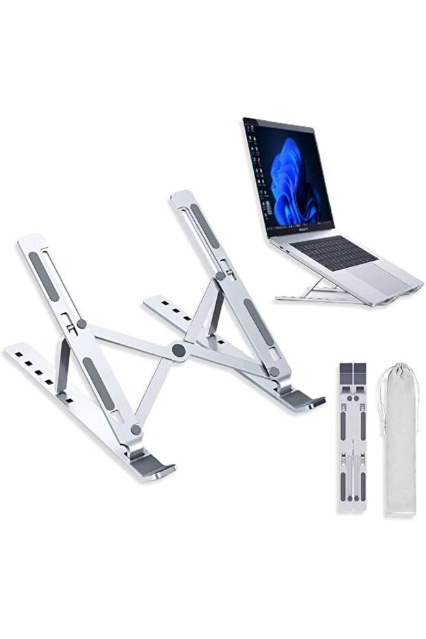 Adjustable Laptop Stand for Desk - Computer Stand for Laptop Riser - Foldable Portable Laptop Holder
