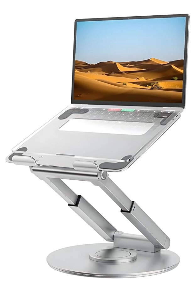 Height Adjustable Laptop Stand | Made with Premium Quality Aluminium - Laptop Stand for Desks, Offic