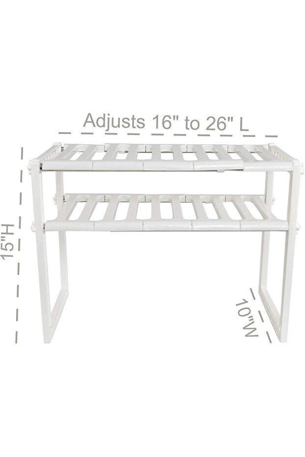 منظم تخزين مطبخ قابل للتوسيع من طبقتين من سكاي تاتش - 3