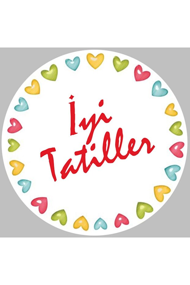 Happy Holidays Written School Notebook- Book Sticker (4X4 cm 24 Pieces) Teacher Sticker Intermediate Holiday